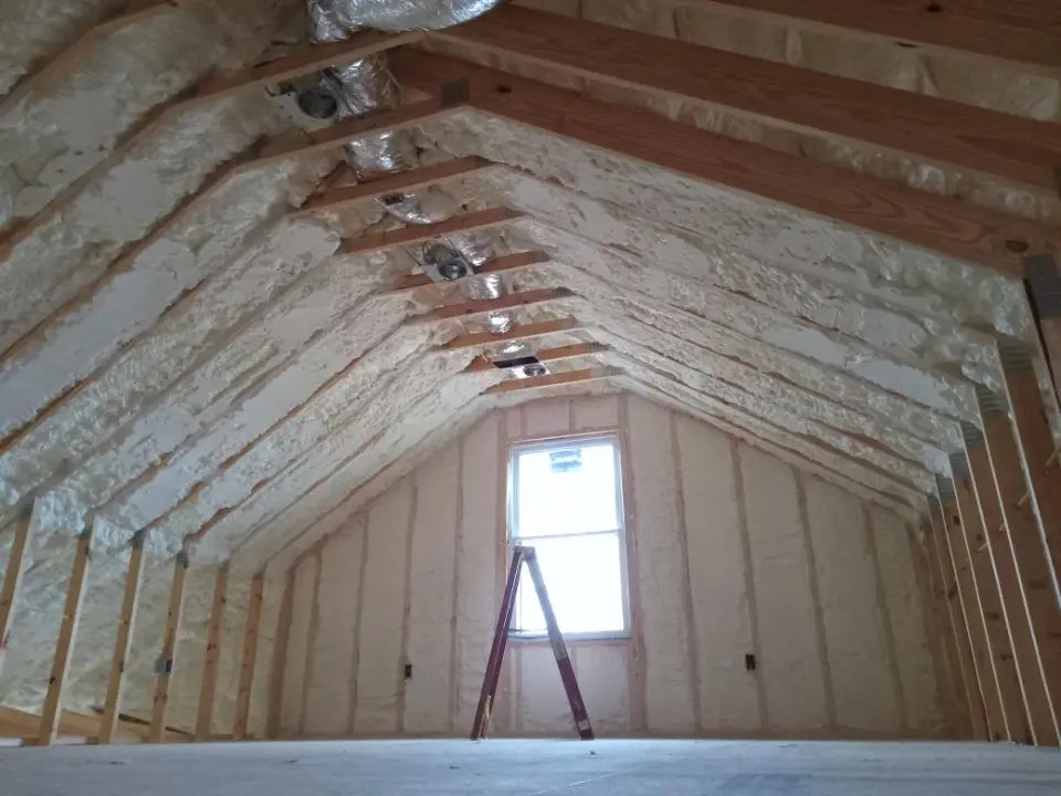 Spray foam roofing application for Crawl Space Insulation project in Lewisville